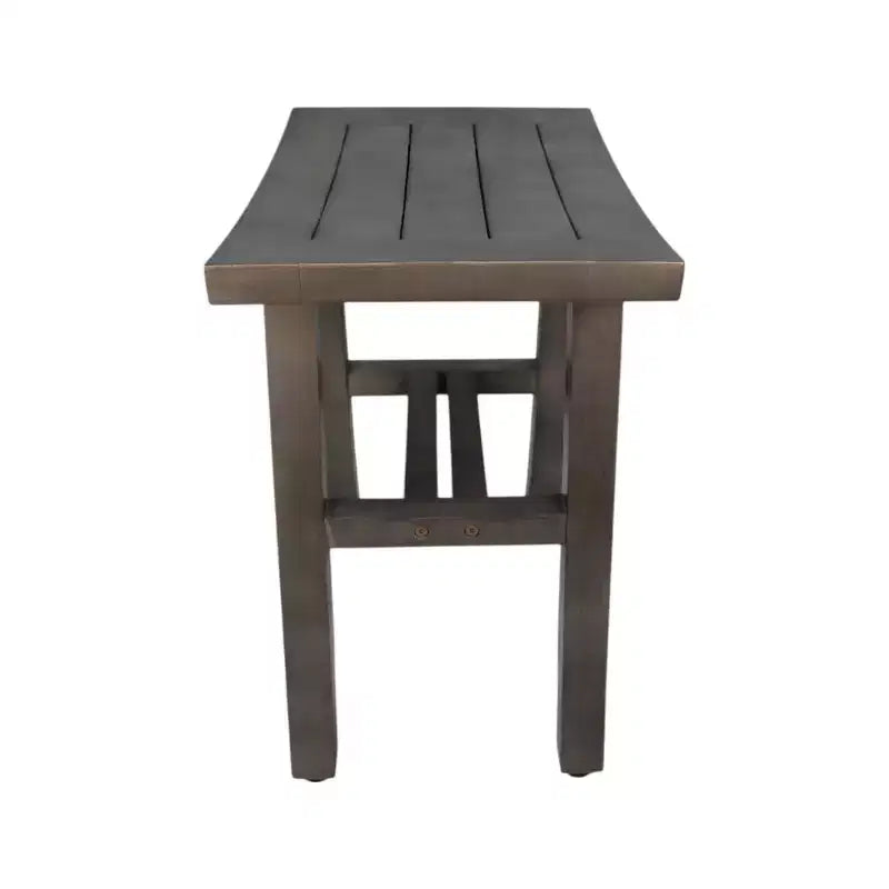 HomeRoots Panchina da doccia rettangolare in teak anticato grigio 18
