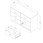 Cassettiera doppia a 6 cassetti HomeStock'step One