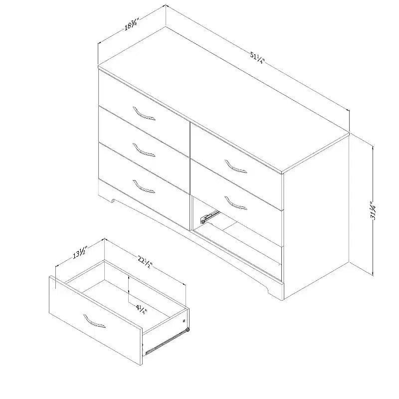 Cassettiera doppia a 6 cassetti HomeStock'step One