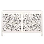 Raelie 2 Shelf 2 Door Media Stand - MED5301 - White Washed - Safavieh