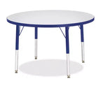 Jonti-Craft Berries Elementary Height Color Edge Round Table (36 x 36) in Blue