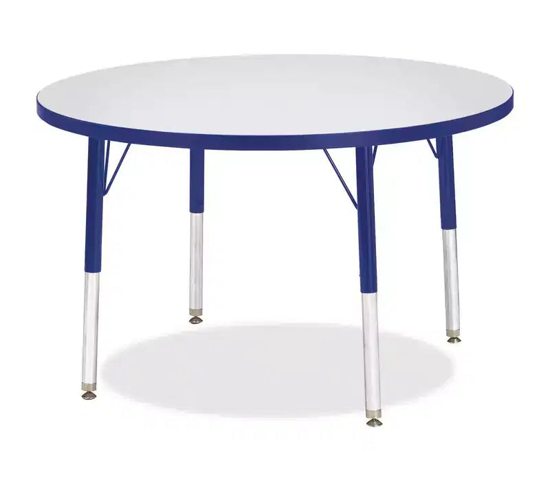 Jonti-Craft Berries Elementary Height Color Edge Round Table (36 x 36) in Blue