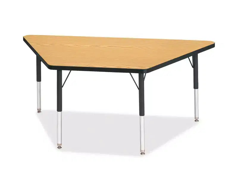 Jonti-Craft Berries Elementary, Tavolo Classico Trapezoidale 76 x 152 cm, Nero