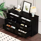 Cassettiera comodino moderna Okak con cassetti lunghi, manopola antica, armadietto contenitore per soggiorno, corridoio, camera dei bambini
