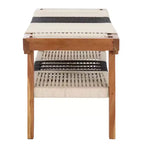 Panca Monaco con ripiano - BCH3703 - Beige Nero/Naturale - Safavieh