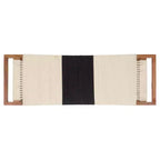 Panca Monaco con ripiano - BCH3703 - Beige Nero/Naturale - Safavieh
