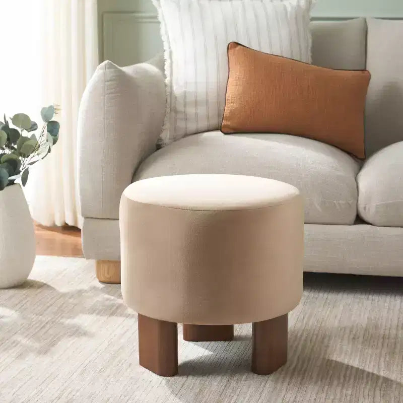 Pouf Mista Ottomano Con Gambe In Legno - OTT1310 - Safavieh