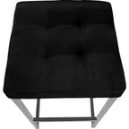 Meridian Furniture, Sgabello Nicola in velluto nero, Set da 2