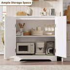 Madia per Porta in Rattan con Ripiani, Mobile Contenitore Moderno a Buffet per Sala da Pranzo, Soggiorno, Ingresso o Cucina