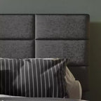 Letto a Piattaforma Rivestito in Lino con Testiera Regolabile in Altezza, Struttura Letto Singolo in Metallo con Robuste Doghe in Legno e Gambe di Supporto
