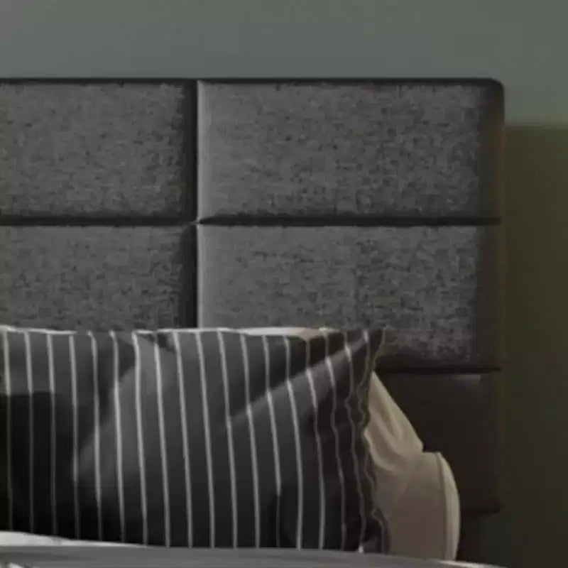 Letto a Piattaforma Rivestito in Lino con Testiera Regolabile in Altezza, Struttura Letto Singolo in Metallo con Robuste Doghe in Legno e Gambe di Supporto