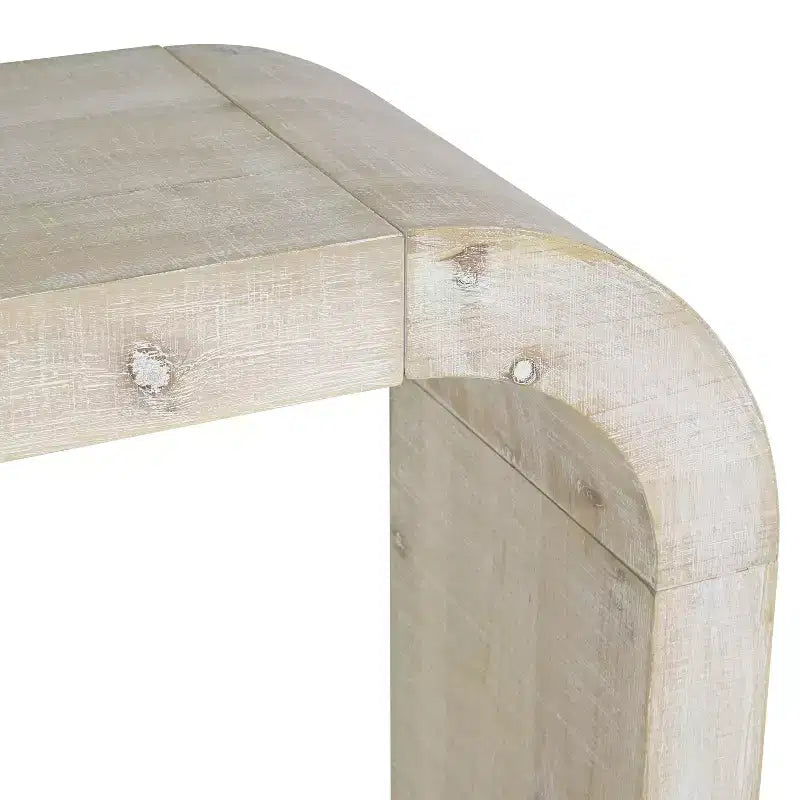 TUYOHW 52 Tavolo Consolle Moderno, Tavolino da Ingresso Sottile con Linee Curve Eleganti, Robusto Tavolino da Divano Stretto per Corridoio, Soggiorno, Ingresso
