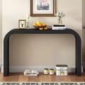 TUYOHW 52 Tavolo Consolle Moderno, Tavolino da Ingresso Sottile con Linee Curve Eleganti, Robusto Tavolino da Divano Stretto per Corridoio, Soggiorno, Ingresso