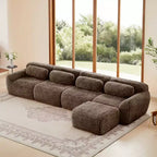 L-shaped Soft Plush Modular Sofa,32D HD Sponge,Anti-Slip Bottom,Free Combination,No Assembly,Buckle Connection for Living Rooms