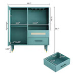 COZONY Madia con Portabottiglie/Portabicchieri, Credenza/Mobile Buffet con Cassetti e Ripiani Regolabili per Sala da Pranzo