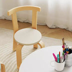 Set 5 pezzi tavolo e sedie in legno per bambini età 3-8 anni Legno naturale