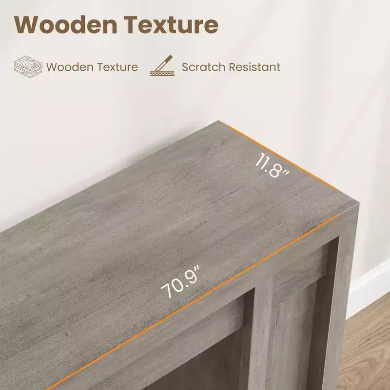 Consolle Extra-Lunga da 70" con Tavolo da Divano in Legno per Dietro il Divano, Ingresso, Foyer e Corridoio