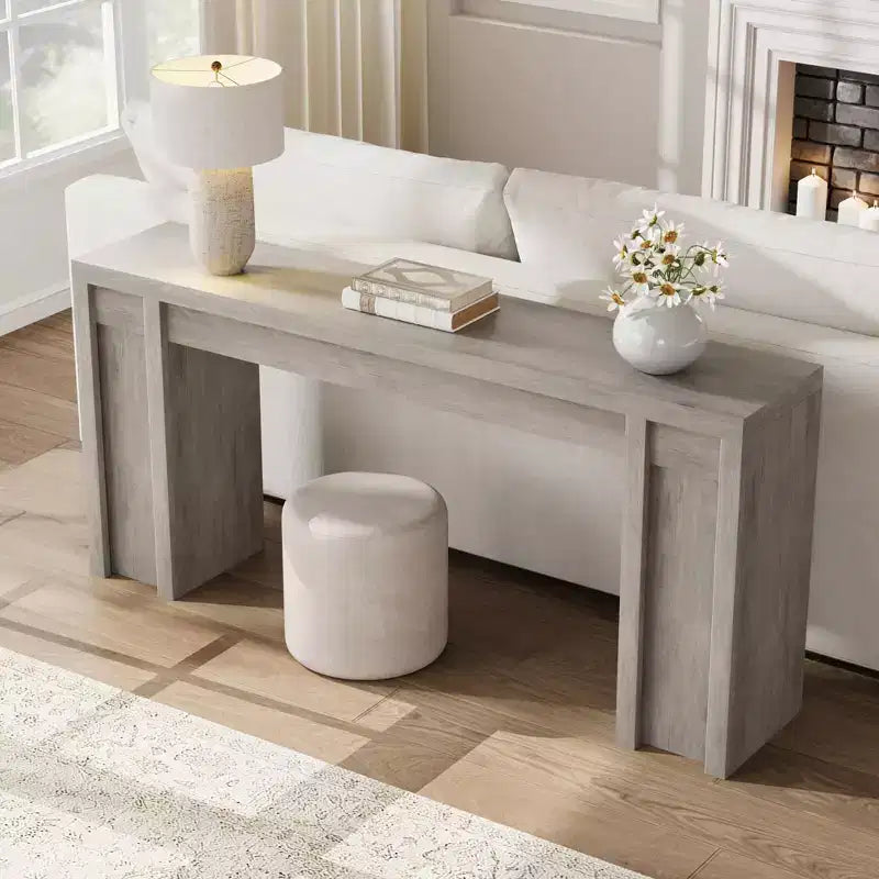 Consolle Extra-Lunga da 70" con Tavolo da Divano in Legno per Dietro il Divano, Ingresso, Foyer e Corridoio