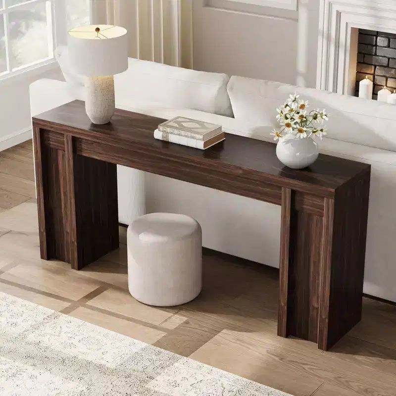Consolle Extra-Lunga da 70" con Tavolo da Divano in Legno per Dietro il Divano, Ingresso, Foyer e Corridoio