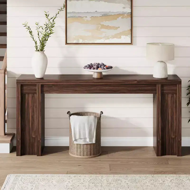 Consolle Extra-Lunga da 70" con Tavolo da Divano in Legno per Dietro il Divano, Ingresso, Foyer e Corridoio