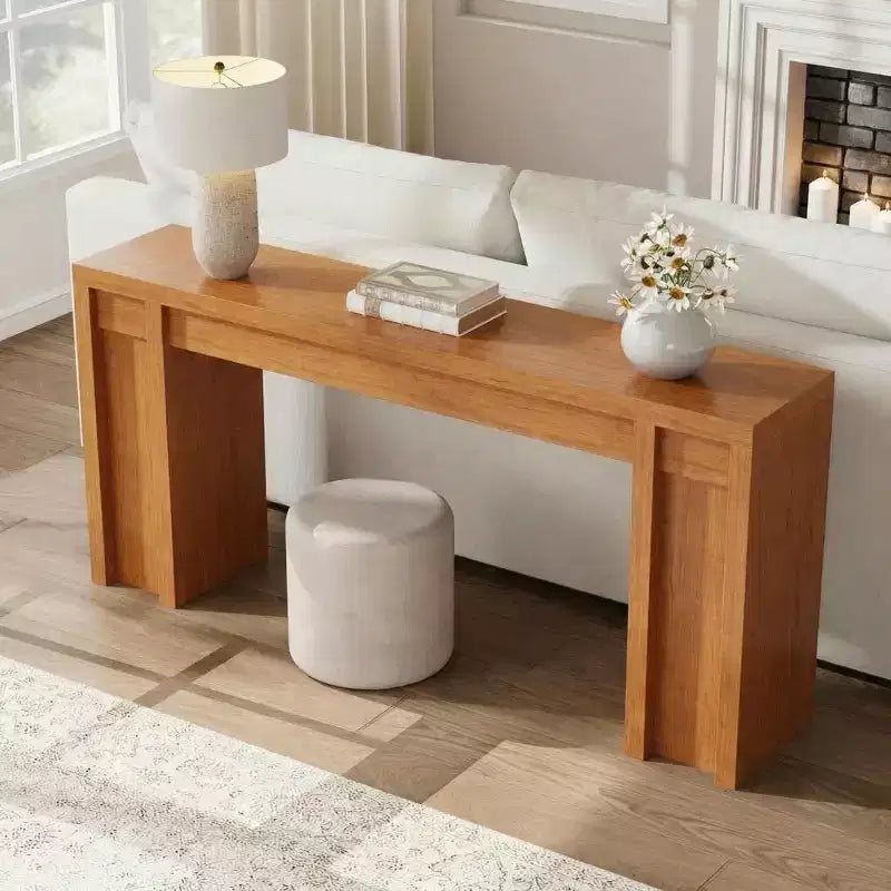 Consolle Extra-Lunga da 70" con Tavolo da Divano in Legno per Dietro il Divano, Ingresso, Foyer e Corridoio