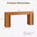 Consolle Extra-Lunga da 70" con Tavolo da Divano in Legno per Dietro il Divano, Ingresso, Foyer e Corridoio