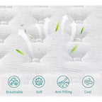 Materasso ibrido Twin XL da 12 pollici, Memory Foam e molle insacchettate individuali, fodera traspirante e fresca, certificazione CertiPUR-US