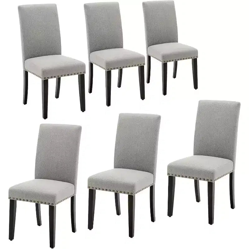 COZONY Upholstered Parsons Dining Chairs, Linen Fabric Wooden Legs Side Chair for Dining Room Kitchen Restaurant Living Room