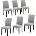 COZONY Upholstered Parsons Dining Chairs, Linen Fabric Wooden Legs Side Chair for Dining Room Kitchen Restaurant Living Room