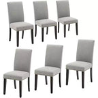 COZONY Upholstered Parsons Dining Chairs, Linen Fabric Wooden Legs Side Chair for Dining Room Kitchen Restaurant Living Room
