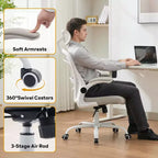 Sedia da ufficio ergonomica con braccioli ribaltabili e supporto lombare, sedia da gaming con seduta ampia per studio/camera da letto/ufficio domestico