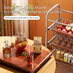 Carrello da Cucina in Metallo AEELLEEA con Cesti in Filo Metallico e Ruote, Carrello Portatutto Mobile Multiuso per Dispensa, Angolo Caffè, Bagno, Ufficio