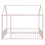 Luxystar - Struttura letto a casetta in metallo full-size con recinzione per bambini e ragazzi