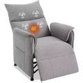 Recliner Chair with Massage and Heat, Adjustable Single Recliners Sofa with Remote Control Home Theater Seating &Armchair for Living Room, Grey