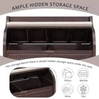 TUYOHW Panca Contenitore Pouf Contenitore con Vano Portaoggetti Panchina Imbottita con Cuscino Rimovibile Panca Porta Scarpe per Soggiorno, Camera da Letro, Ingresso