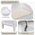 TUYOHW Panca Contenitore Pouf Contenitore con Vano Portaoggetti Panchina Imbottita con Cuscino Rimovibile Panca Porta Scarpe per Soggiorno, Camera da Letro, Ingresso