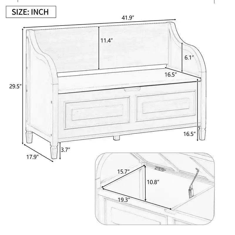 TUYOHW Panca Contenitore Pouf Contenitore con Vano Portaoggetti Panchina Imbottita con Cuscino Rimovibile Panca Porta Scarpe per Soggiorno, Camera da Letro, Ingresso