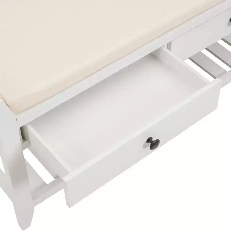Panca contenitore moderna TUYOHW 39 con panca da ingresso imbottita con cassetti e ripiano inferiore Panca porta scarpe Sgabello versatile per soggiorno
