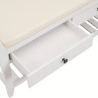 Panca contenitore moderna TUYOHW 39 con panca da ingresso imbottita con cassetti e ripiano inferiore Panca porta scarpe Sgabello versatile per soggiorno