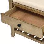 Panca contenitore moderna TUYOHW 39 con panca da ingresso imbottita con cassetti e ripiano inferiore Panca porta scarpe Sgabello versatile per soggiorno