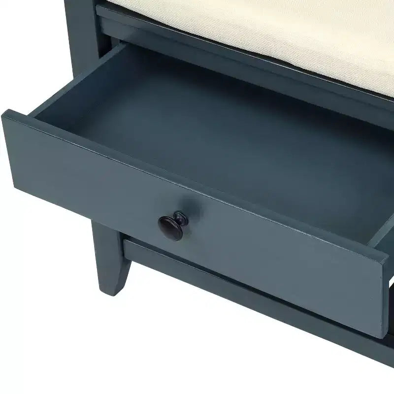 Panca contenitore moderna TUYOHW 39 con panca da ingresso imbottita con cassetti e ripiano inferiore Panca porta scarpe Sgabello versatile per soggiorno