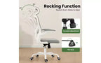 Sedia da ufficio ergonomica in rete TUYOHW, sedia da scrivania per ufficio domestico con supporto lombare e poggiatesta regolabili, sedia da computer con schienale alto e braccioli ribaltabili