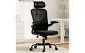 Sedia da ufficio ergonomica in rete TUYOHW, sedia da scrivania per ufficio domestico con supporto lombare e poggiatesta regolabili, sedia da computer con schienale alto e braccioli ribaltabili