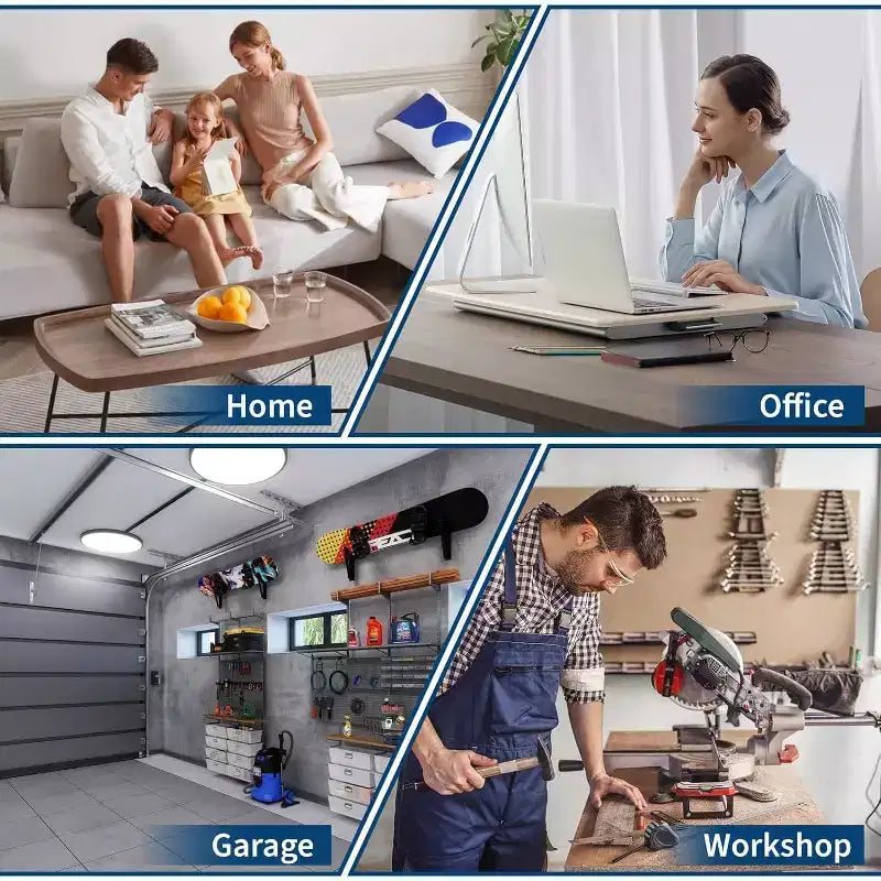Banco da lavoro resistente regolabile con piano in legno di caucciù, tavolo da lavoro da garage su ruote con pannello forato, banco da lavoro portatile per garage, capacità di carico di 2200 libbre