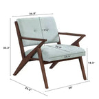 Poltrona d'Appoggio Mid-Century Modern con Cuscini Morbidi, Comoda Poltrona da Lettura con Struttura in Legno per Soggiorno, Camera da Leto o Ufficio-Panipeachy