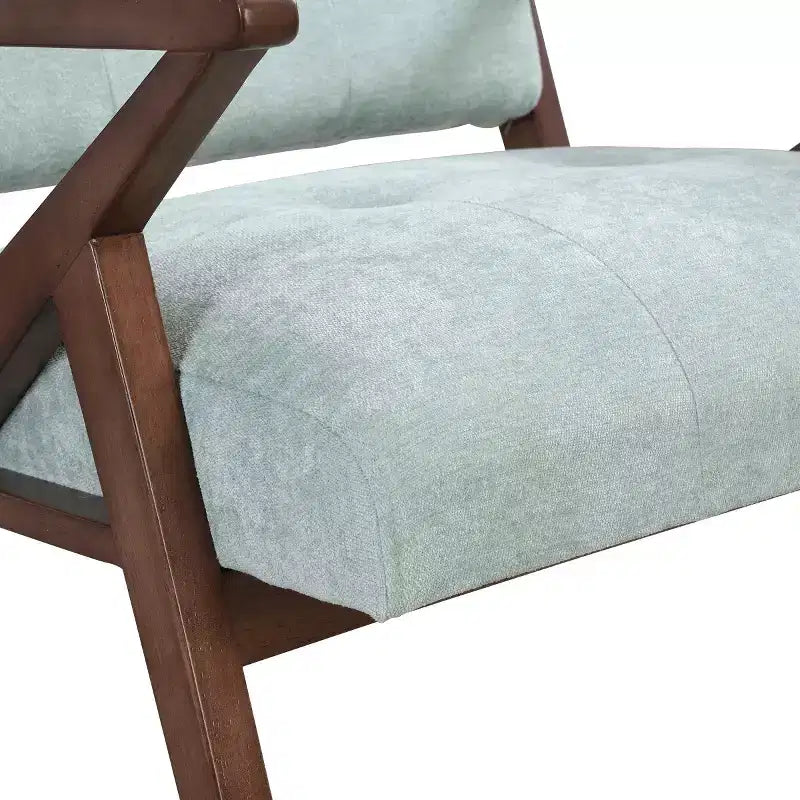 Poltrona d'Appoggio Mid-Century Modern con Cuscini Morbidi, Comoda Poltrona da Lettura con Struttura in Legno per Soggiorno, Camera da Leto o Ufficio-Panipeachy
