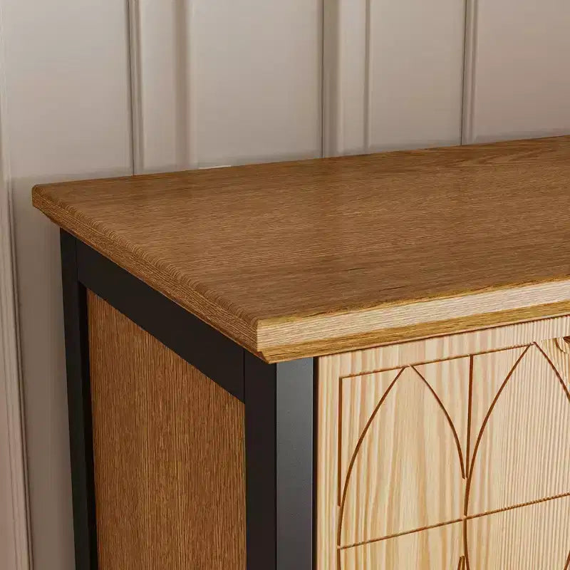 Famapy Vetrina Intagliata con Motivo Intricato Scaffali da Esposizione Scaffale da Collezione 2 Cassetti + 6 Ripiani da Esposizione Mobiletto per Arredamento Soggiorno