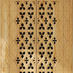 Famapy Vetrina Intagliata con Motivo Intricato Scaffali da Esposizione Scaffale da Collezione 2 Cassetti + 6 Ripiani da Esposizione Mobiletto per Arredamento Soggiorno