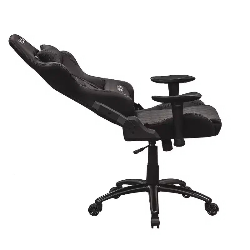 Sedia da gaming ergonomica regolabile TUYOHW, sedia da ufficio girevole a 360° con cuscino per testa e lombare, sedia reclinabile 90-150 per ufficio e casa, max 136 kg, nera