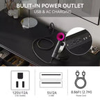 Whisen Elegante Tavolino da Trucco e Sedia, Moderna Toilette con Organizer, Scrivania